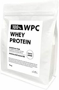 1キログラム (x 1) naturich 100% WPC ホエイプロテイン 1kg 無添加 スイス産 乳牛成長ホルモン剤不使