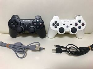 ワイヤレスコントローラー DUALSHOCK3 デュアルショック3 2個セット USBケーブル×2本 SONY純正品 PS3