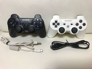 ワイヤレスコントローラー DUALSHOCK3 デュアルショック3 2個セット USBケーブル×2本 SONY純正品 PS3