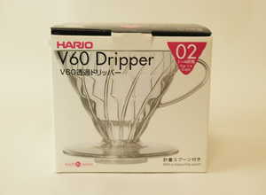 ハリオ HARIO V60透過ドリッパー02 V60計量スプーン付き／1〜4杯用(一杯120ml)・ コーヒー クリア