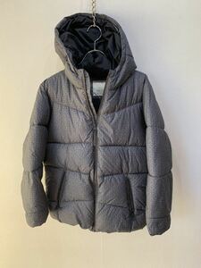 【人気】ZARA　BOYS/ザラ　ボーイズ　ジャケット　フード付き　 灰/グレー　メンズ　13/14サイズ　アウトドア　防寒　千鳥柄　　K1461