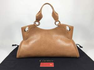 Free shipping [Extremely beautiful goods used only] Cartier Cartier handbag Marcello leather brown, mosquito, Cartier, Bag, bag