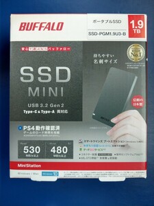BUFFALOポータブルSSD　SSD-PGM1.9U3-B