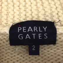 ◆PEARLY GATES パーリーゲイツ うさぎ柄 カウチンセーター 2(M相当) オフホワイト メンズ 紳士 ゴルフ ゴルフセーター_画像3