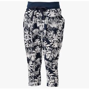 新品リーボック ユルスリム ユーティリティカプリ トロピカル柄Lブルー7590円