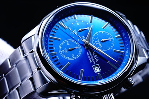 1円×3本SEIKO逆輸入モデル海外機種 ブルー/BLUEフェイス100m防水 クロノグラフ新品 メンズ激レア入手困難アルバ日本未発売ALBA腕時計
