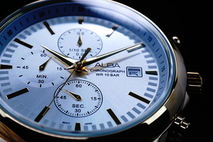 1円×2本　SEIKO逆輸入モデル海外機種 人気IPフルゴールド100m防水 クロノグラフ新品 メンズ激レア入手困難アルバ日本未発売ALBA腕時計