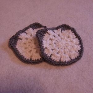 コースター(耳付き)2枚【ハンドメイド】