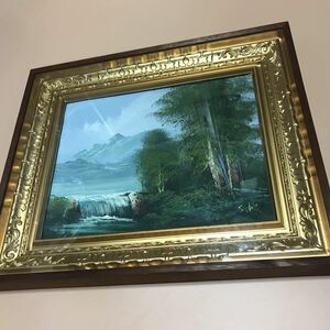Art hand Auction 绘画自然风景海湖森林山, 绘画, 油画, 自然, 山水画