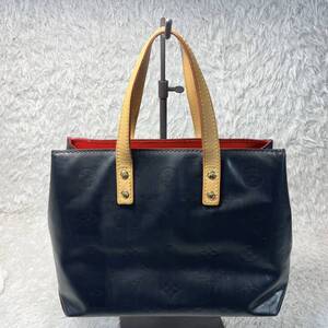 LOUIS VUITTON ルイヴィトン ヴェルニ モノグラム トートバッグ ハンドバッグ リード マットブラック 艶消し