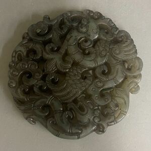 古玉 彫刻 古美術 唐物 中国 古玩 時代物 藏出 重さ30g