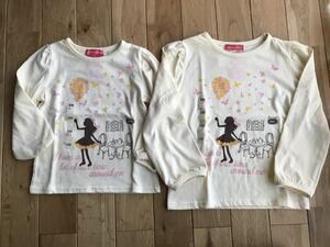 新品 女の子 キッズ ロンT 長袖 Tシャツ 100センチ 120センチ セット