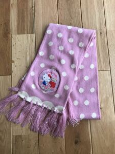  new goods Hello Kitty Sanrio Kids muffler pink polka dot girl 