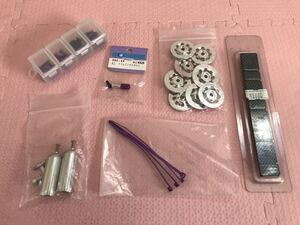 送料無料 1/10 ラジコンカー アクセサリーパーツセット パープル アルミネジ カーボン柄 ウェイト