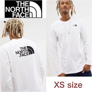 ノースフェイス ロンT イージー 長袖 Tシャツ ハーフドーム NF0A2TX1 ホワイト XSサイズ バックロゴ THE NORTH FACE L/S EASY TEE 新品