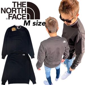 ザ ノースフェイス トレーナー NF0A5ILH 首元ロゴ プルオーバー ブラック Mサイズ ズーム ロゴ THE NORTH FACE M ZUMU CREW FL 新品