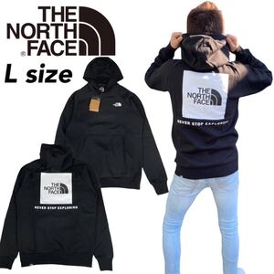 ザ ノースフェイス パーカー NF0A2ZWU レッドボックス バックロゴ 裏起毛 ブラック Lサイズ THE NORTH FACE RAGLAN REDBOX HOODIE 新品