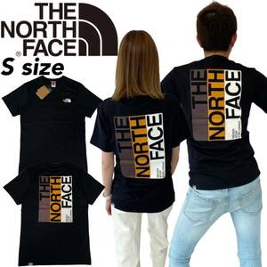 ザ ノースフェイス Tシャツ 半袖 ロゴ ボックス NF0A7Z9G バックロゴ トップス ブラック Sサイズ THE NORTH FACE M S/S FLAG TEE 新品