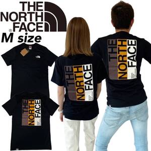 ザ ノースフェイス Tシャツ 半袖 ロゴ ボックス NF0A7Z9G バックロゴ トップス ブラック Mサイズ THE NORTH FACE M S/S FLAG TEE 新品