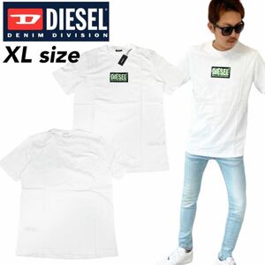 ディーゼル Tシャツ 半袖 X62 ボックス A00453-0BASU カットソー トップス ホワイト XLサイズ DIESEL T-JUST-X62 T-SHIRT 新品