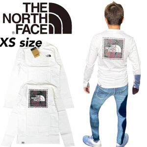 ザ ノースフェイス ロンT 長袖 Tシャツ バックロゴ ボックスロゴ NF0A7ZD9 ホワイト XSサイズ THE NORTH FACE L/S TOPOGRAPHIC 2 TEE 新品 