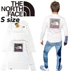 ザ ノースフェイス ロンT 長袖 Tシャツ バックロゴ ボックスロゴ NF0A7ZD9 ホワイト Sサイズ THE NORTH FACE L/S TOPOGRAPHIC 2 TEE 新品