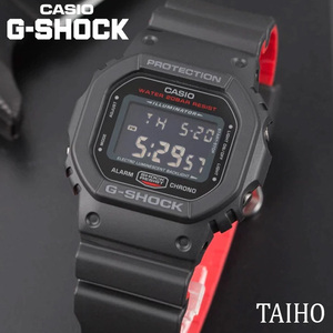 新品 カシオ Casio ジーショック G-SHOCK 腕時計 カレンダー 20気圧防水 クオーツ 樹脂バンド ストップウォッチ メンズウォッチ 赤 黒