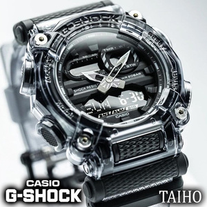 新品 カシオ Casio ジーショック G-SHOCK 腕時計 20気圧防水 クォーツ スケルトンシリーズ ストップウォッチ 樹脂ベルト アナログ クリア