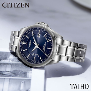 新品 シチズン CITIZEN 正規品 腕時計 Eco-Drive エコドライブ 日付カレンダー ステンレスベルト 電波ソーラー腕時計 ネイビー メンズ
