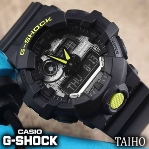 新品 カシオ Casio ジーショック G-SHOCK 腕時計 20気圧防水 クォーツ 樹脂ベルト カレンダー ストップウォッチ イエロー ブラック メンズ