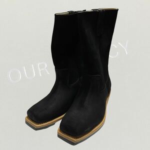 【新品】即決★OURLEGACY アワーレガシー★ レザーブーツ スエード BOOTS フラット エンジニアブーツ シューズ 靴 42 スクエア ワーク