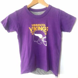 ■80s 80年代 KIDS USA製 ビンテージ Champion チャンピオン MINNESOTA VIKINGS ミネソタバイキングス 半袖Tシャツ 古着 フットボール■