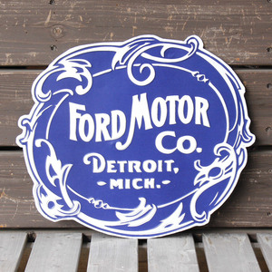 エンボスメタルサイン ヴィンテージ フォードモーター ロゴ Vintage Ford Motor Co. Logo #186889