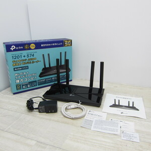 PA01352【ほぼ未使用】TP-Link WiFi ルーター WiFi6 PS5 対応 無線LAN 11ax AX1800 1201Mbps (5 GHz)+574 Mbps (2.4GHz) 1.5GhzArcher AX20