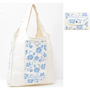 DEAN&DELUCA/ディーン&デルーカ/青花柄/トートバッグ/エコバッグ/ショッピングバッグ/ハワイ限定/Hawaii/折りたたみ
