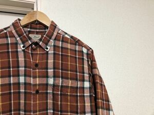 L.L.Beanエルエルビーンllbeanチェック長袖チェックシャツ size M