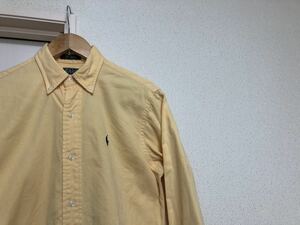 【送料込み】80s90sヴィンテージ MADE IN USAアメリカ製 RALPH LAUREN ラルフローレンボタンダウンシャツBDシャツ