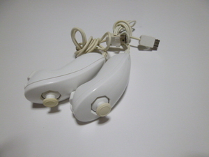 N002《送料無料 即日発送 動作確認済》Wii　ヌンチャク　2個セット　VL-004 任天堂　純正　白　ホワイト