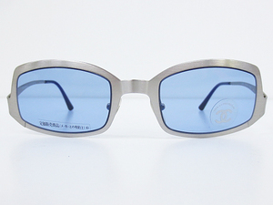 -[ dead stock ]CHANEL Chanel sunglasses 4022 c.141/65 51[]21-125 metal frame full rim silver Italy made *H8