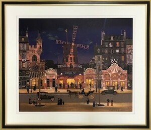 [ special price ] {mi shell gong black wa} original lithograph [ lithograph ] 1984 year MOULIN ROUGE MICHEL DELACROIX