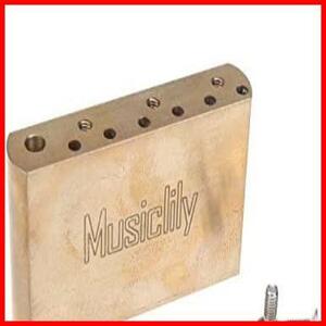 Musiclily Ultraブラス42mm 標準トレモロブロック 10.5mmピッチ メキシコフェンダーストラトとスクワイアクラシックバイブエレキギター用
