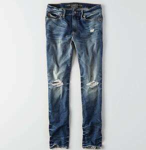 ラスト！！◇◆AE/アメリカンイーグル/ AEO 360 Extreme Flex Slim Jeans / W32×L32 / Destroy.D.Wash /