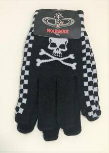  sale limitation stock disposal skull pattern knitted gloves elasticity equipped commuting going to school work cleaning no16