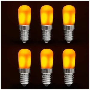 6個 LED 電球 黄 口金E26 PSE 密閉対応 ナツメ球 豆電球 常夜灯