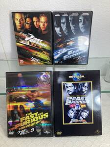 ワイルドスピード　シリーズ　DVD　４本セット　中古美品　カーレース　ヴィン・ディーゼル