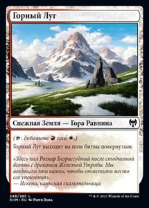 MTG ■土地/ロシア語版■ 《高山の草地/Alpine Meadow》カルドハイム　KHM