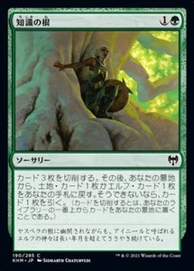 MTG ■緑/日本語版■ 《知識の根/Roots of Wisdom》★FOIL★カルドハイム　KHM