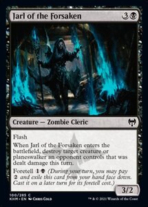 MTG ■黒/英語版■ 《棄てられた地の伯爵/Jarl of the Forsaken》★FOIL★カルドハイム　KHM