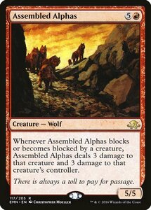 MTG ■赤/英語版■ 《 集合した頭目/Assembled Alphas》異界月 EMN