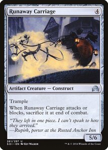 MTG ■無/英語版■ 《遁走する馬車/Runaway Carriage》★FOIL★ イニストラードを覆う影 SOI